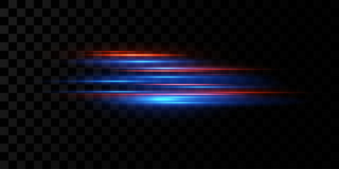 Wall Mural - motion light effect for banners. blue lines. the effect of speed on a blue background. lines of ligh