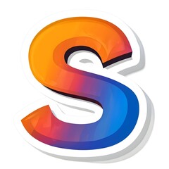 Wall Mural - Letter S Graphic: A vibrant, stylized letter 