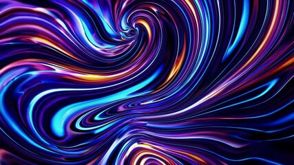 Poster - Abstract swirling neon colors with fluid motion and vibrant energy, digital art