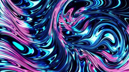 Aufkleber - Abstract pink and blue swirling pattern, dynamic modern art. Creative energy concept