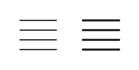 Menu icons in black fill and line style