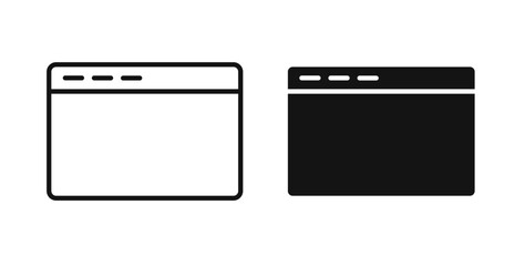 Browser icons on white background for web