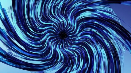 Poster - Blue abstract swirl with dynamic motion pattern, digital vortex concept