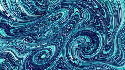 Poster - Abstract teal and navy blue swirling patterns with fluid motion. Art background concept