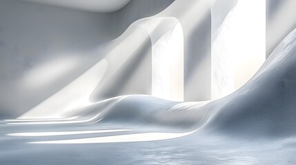 Wall Mural - frosted glass surface on a bright white background