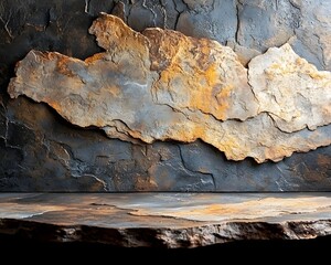 Wall Mural - a textured concrete wall backdrop in neutral tones