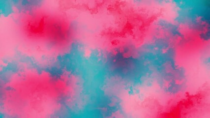 Fototapete - Seamless abstract psychedelic wavy background for loop playback. 4k video. Cloudy nebula background. Natural retro colors.