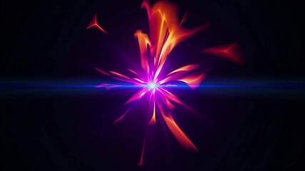 Wall Mural - bright energy bursts with glowing center and lens flares. abstract motion graphics concept. perfect 
