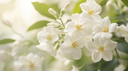 Jasmine blossoms perfume air. Generative AI