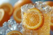 © Eliza - sok pomarańczowy, świeży, cytrusy, napój, zdrowy styl życia, witamina C, orzeźwienie, szklanka, lód, fotografia kulinarna, hiperrealizm, jasne kolory, produkt premium, reklama napojów, zdrowa żywność,