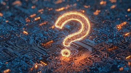 Blue neon lighting illuminates the tech world of digital concepts, connections, and networks, where questions are asked and help is found