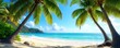 © Duangjai - Lush palm trees arch over pristine Hawaiian beach sand , blue, coconut