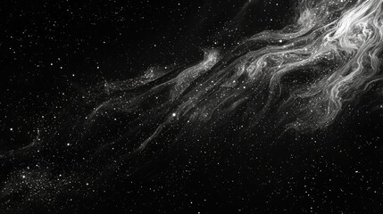Wall Mural - an image depicting harmony in the cosmos through abstract black designs.