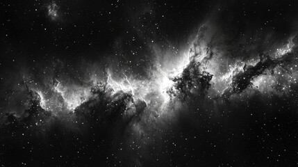 Wall Mural - an image depicting interstellar views in black.