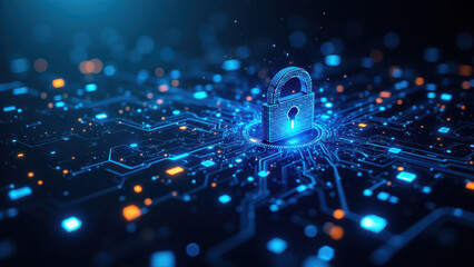 Wall Mural - A visually striking digital graphic representing cybersecurity with a focus on Kubernetes and DevOps technologies.
