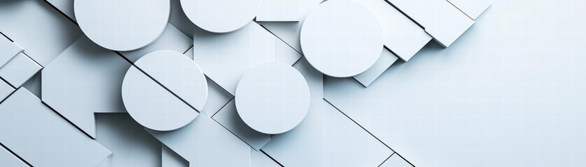Poster - Unique wall texture featuring white circles arranged in a diagonal pattern against a minimalistic background design