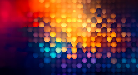 Fototapete - Colorful blurry background with bokeh effect. Abstract circles of light in warm and cool tones create a vibrant and artistic visual.