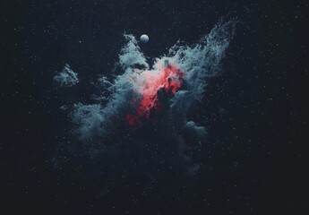 Wall Mural - the background of an endless nebula galaxy in outer space is abstract, created with generative ai