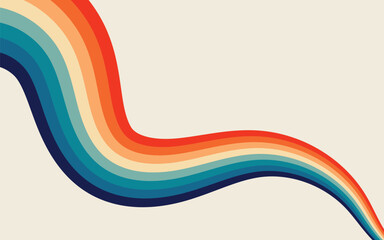 retro pattern Vintage colorful stripes background	