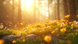 © Fomo Creative - Sunlit Forest Meadow with Yellow and White Flowers