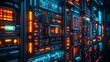 © Fomo Creative - Futuristic Digital Interface with Glowing Orange and Blue Lights