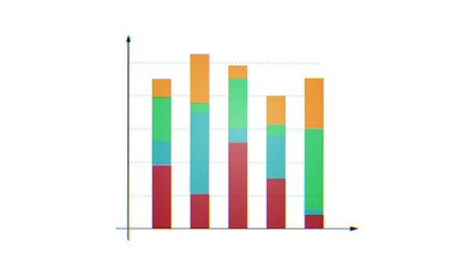 Wall Mural - business stats infographics background/ animation of a business infographics background with rising 