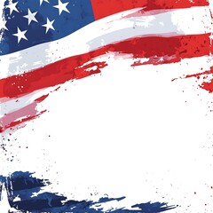 Aufkleber - Artistic splash of the American flag creating a patriotic backdrop for designs : Generative AI