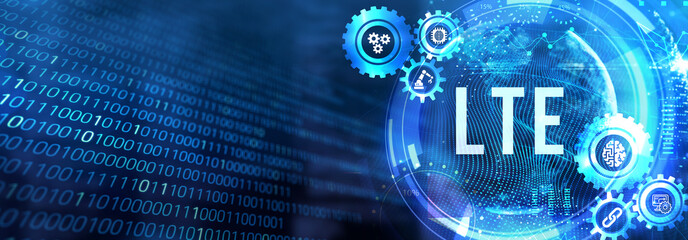 Business, Technology, Internet and network concept. LTE abbreviation, modern technology concept. 3d illustration
