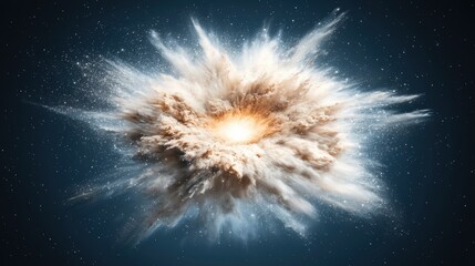 Fototapete - A stunning cosmic explosion depicting the birth of a star, with vibrant colors and dynamic energy in space.