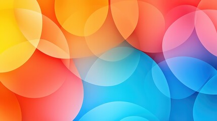 Aufkleber - A vibrant abstract background featuring colorful overlapping circles, perfect for design projects and creative applications.