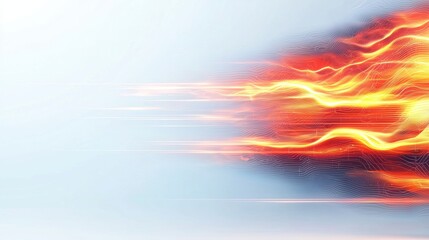 Aufkleber - Dynamic representation of speed with vibrant streaks of fiery colors illustrating energy and movement in a modern setting.