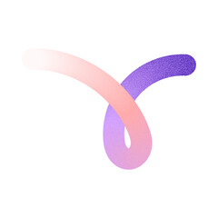 Wall Mural - abstract wavy gradient lines with fluid ribbon shapes, colorful squiggle pattern, geometric doodle e