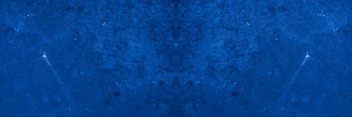 Aufkleber - Old wall pattern texture cement blue dark abstract  blue color design are light with black gradient background.