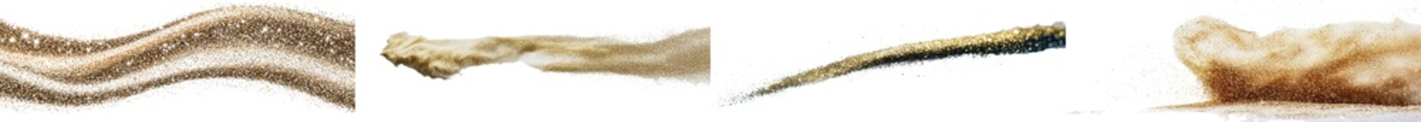 Aufkleber - A transparent background provides the setting for glittering modern dust, golden sparkling lights, and a Christmas holiday glow particle, complete with a magic star effect and a shine background, all