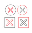 © Aquavisionweath6 - Close icon set. Delete icon vector. cross sign Cross mark icon .