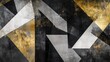 © Jersco - An asymmetrical abstract design using large, scattered geometric forms in various shades of black