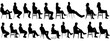 © Curto - silhouette of  large group of people sitting on chair