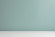 © Nornat.art - Simple green wall with a white shelf