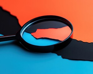 Aufkleber - AI-Driven Cybersecurity Insights Minimalist Tech Surveillance Visualization with Bold Chromatic Layers - Next-Gen Digital Risk Assessment
