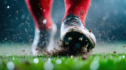 Poster - Dynamic Action Sports High-Intensity Soccer Tackle Moment in Ultra-HD - Professional Athletic Performance Capturing Peak Competition Dynamics