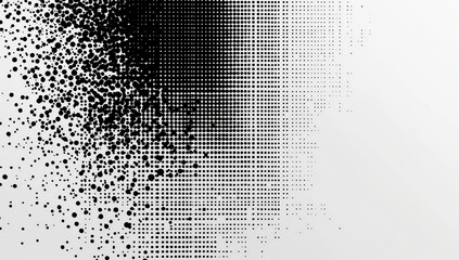 abstract pixelated transition: a captivating abstract composition showcasing a transition from a clu