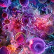 © KOSHKAROV SERGEI - Vibrant Microscopic View of Human Cells in Immune Response