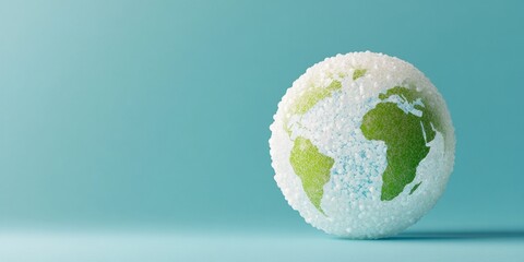 Aufkleber - Eco-Conscious Global Health Visualization Minimalist Earth Sphere Representing Sustainable International Wellness Innovation and Climate Resilience Strategy