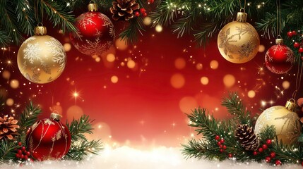 Wall Mural - christmas background with snowflakes