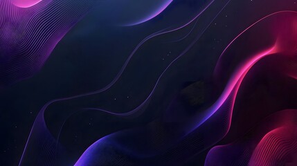 Wall Mural - 65. dark black gradient backdrop with flowing diagonal lines and soft halftone gradient accents, cre