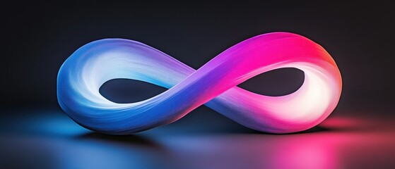 Wall Mural - colorful infinity symbol with vibrant gradient from blue to pink, representing endless possibilities