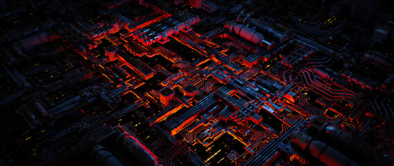 Canvas Print - Abstract Circuitry
