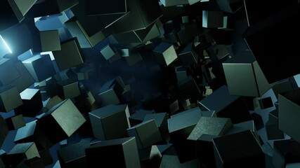 Wall Mural - abstract 3d cubes: a futuristic and mysterious design