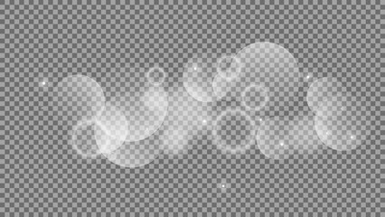 Wall Mural - bokeh circles on transparent background
