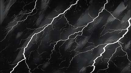 Naklejka na meble White lightning bolts striking against dark storm clouds in sky
